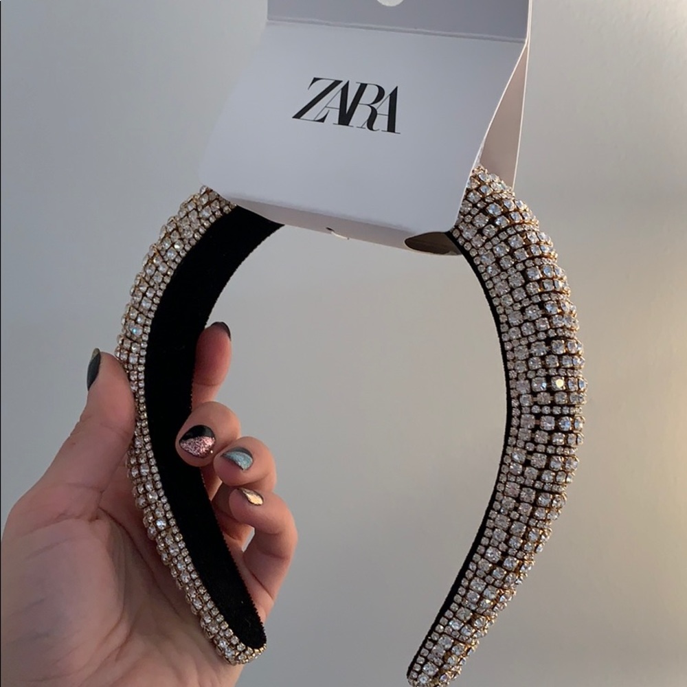 NWT ZARA PADDED RHINESTONE HEADBAND